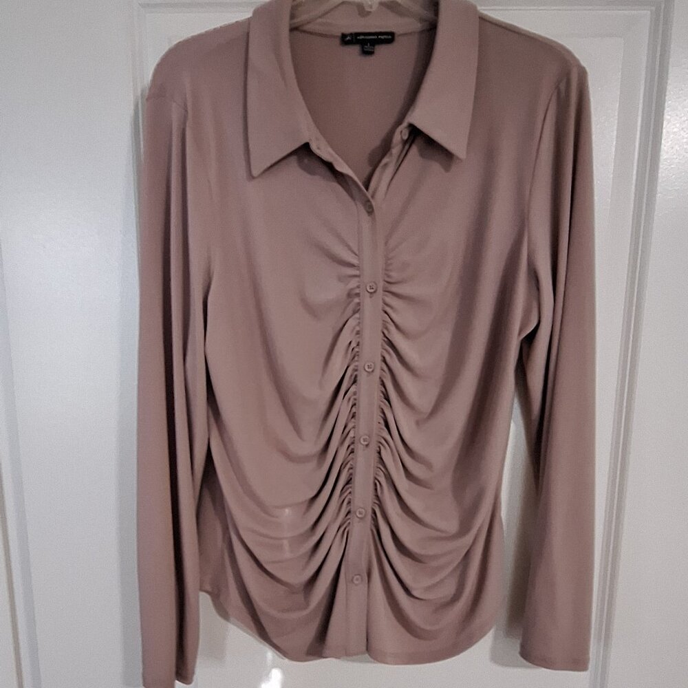 Adrianna Papell Ruched Front Stretch Blouse - Never Worn